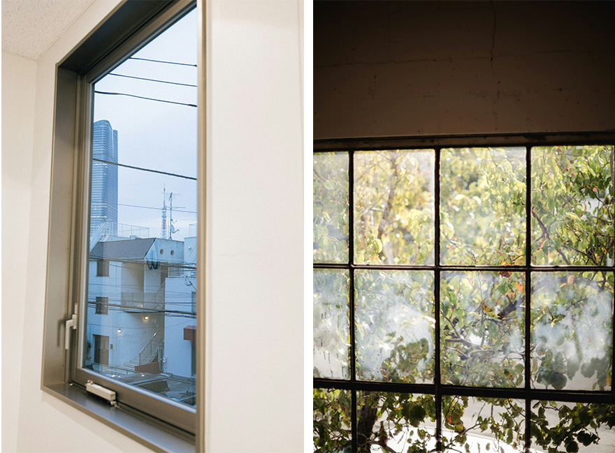 Images of two window views.