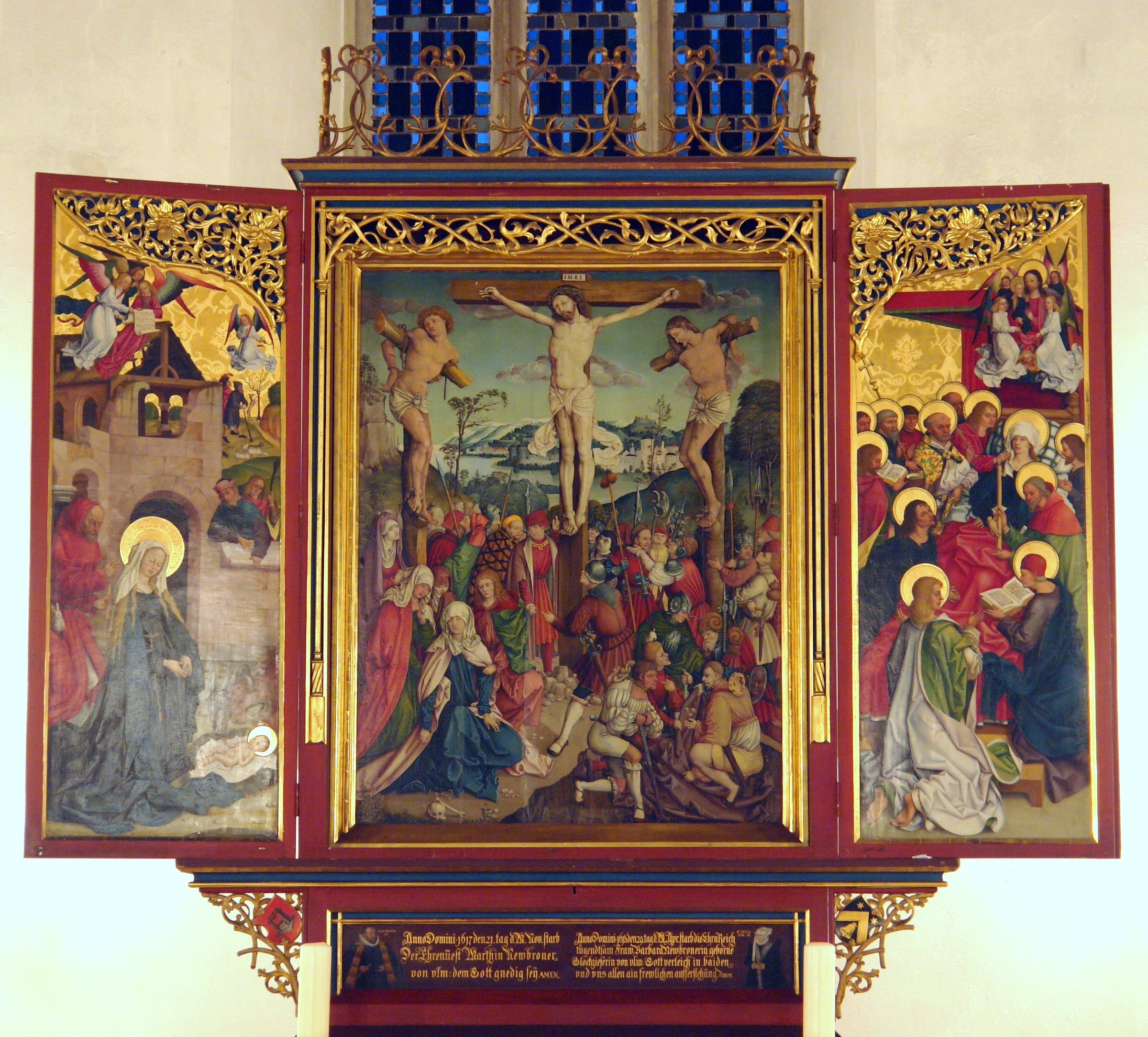 This image shows the Blaubeuren Stadtkirche altar