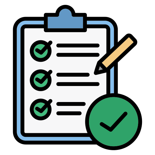 Vector image of clipboard with checklist on it