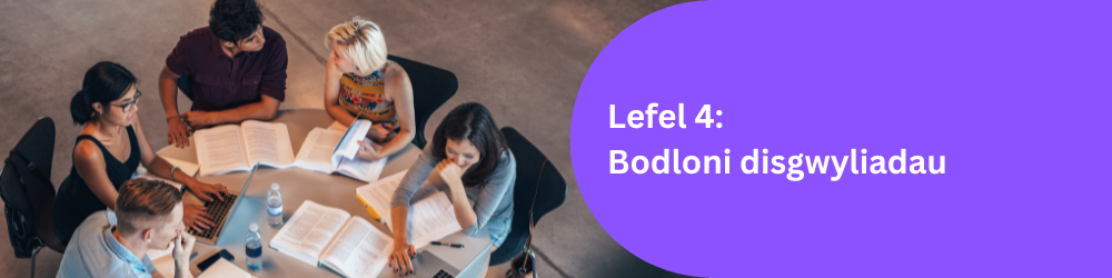 Lefel 4: Bodloni disgwyliadau