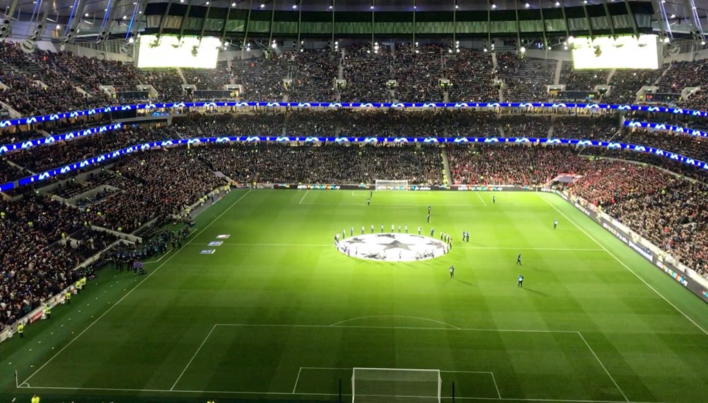 A view of inside a football stadium