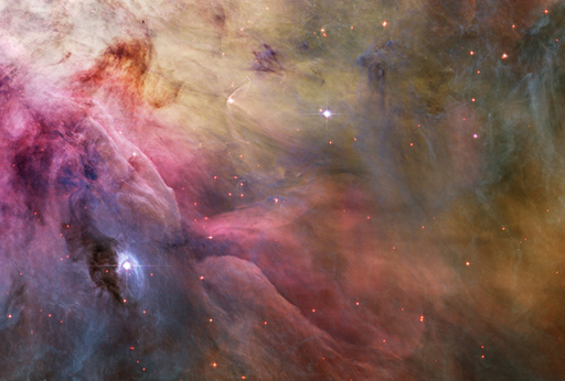 A close-up image shows the Orion Nebula.
