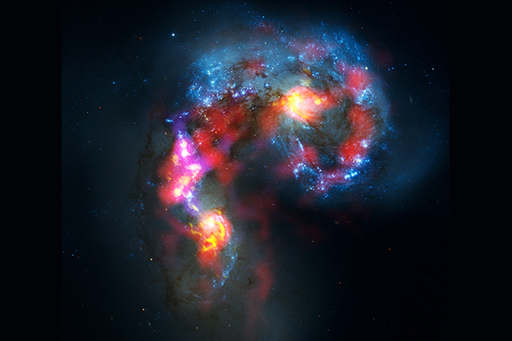 An image of the Antennae Galaxies.