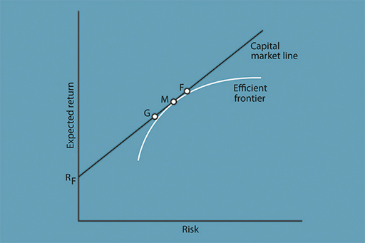 This graph shows expected return plotted against risk.