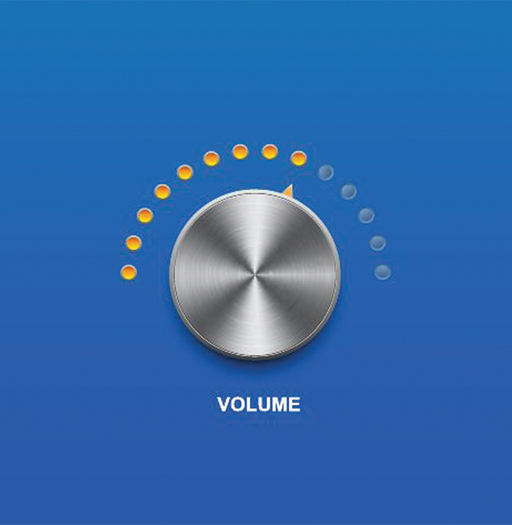 A photograph of a volume switch.