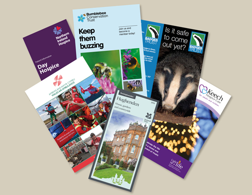 Leaflets from different voluntary organisations