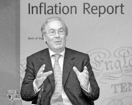 The Governor of the Bank of England in 2011, Mervyn King