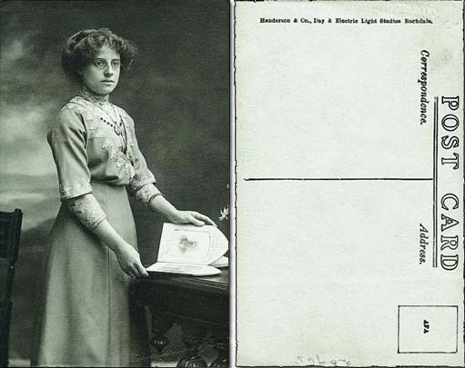 Figure 6 A postcard featuring a photograph of a woman