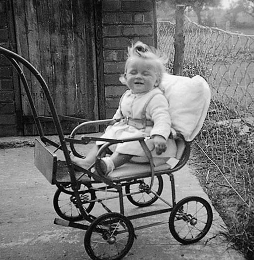 Figure 7 A photograph of a baby in a pushchair