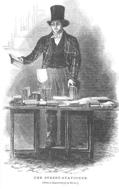 The street stationer from Henry Mayhew’s London Labour and the London Poor (London, 1861)