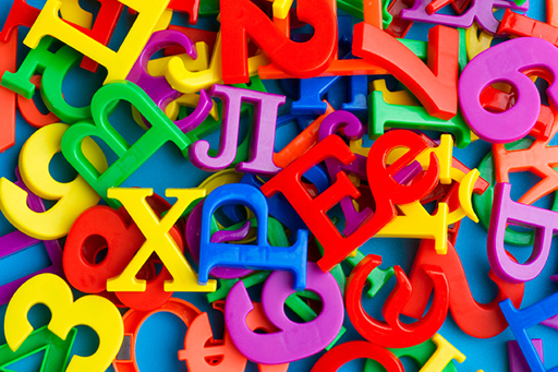 This image shows a collection of jumbled up letters and numbers.