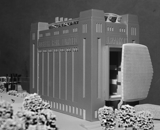 Image of an architect's model of a flour mill