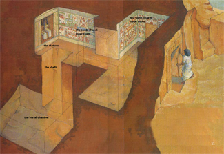 Impression of tomb-chapel layout