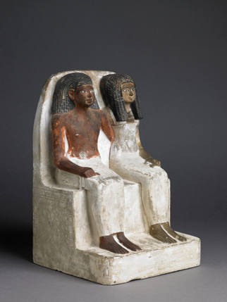 Statue of a couple from a Theban tomb-chapel