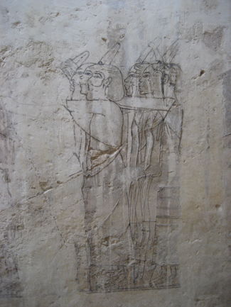 Drawing on the walls of the tomb-chapel of Ramose