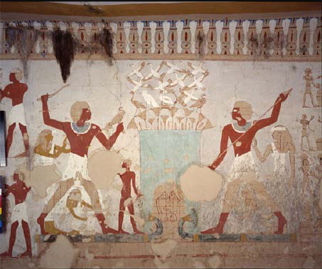 The marsh scene from the unfinished tomb-chapel of Suemniut