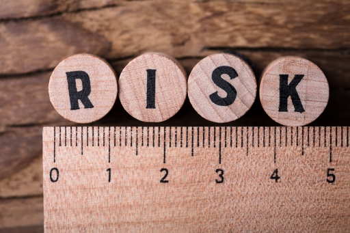This shows the word ‘Risk’ above a ruler.