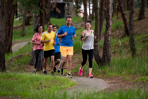 Image of people doing park run
