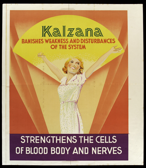 Advertisement for a calcium preparation called Kalzana.