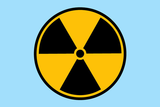 A radiation symbol.