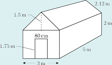 The dimensions of a frame tent