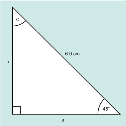 A right-angled triangle for Activity 5.