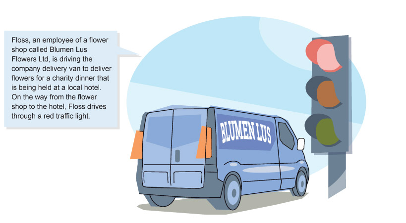 Floss drives through a red light