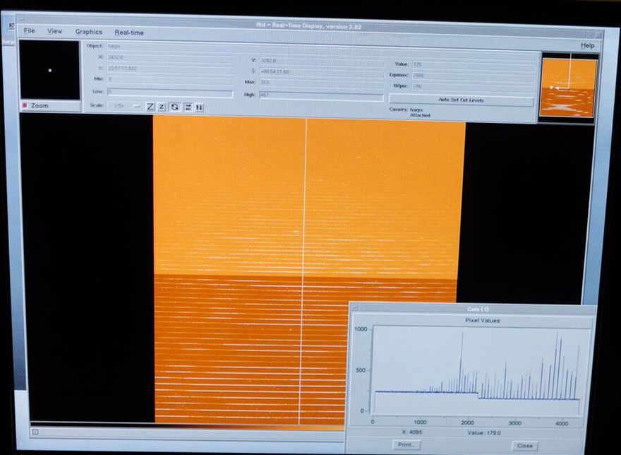A snapshot of the first spectrum of Proxima Centauri taken with the Pale Red Dot project.