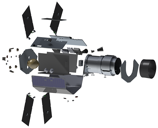Exploded view of the Twinkle spacecraft