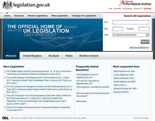 The official home of UK legislation