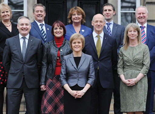 Members of the Scottish Government in March 2017