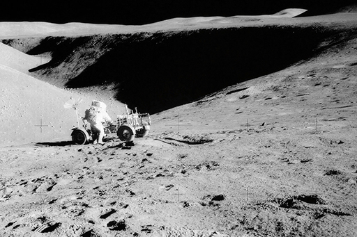 This is an image of Apollo in 1971 on the Moon’s surface.