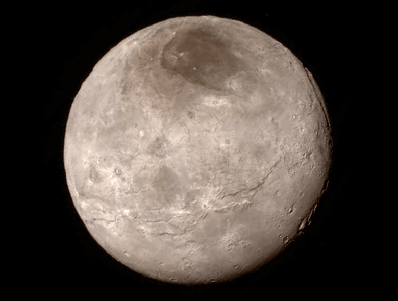 This is an image of Charon from close range.