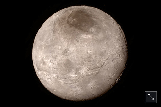 This is an image of Charon from close range.