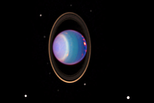 Rings around Uranus. Hubble Space Telescope image from August 2000
