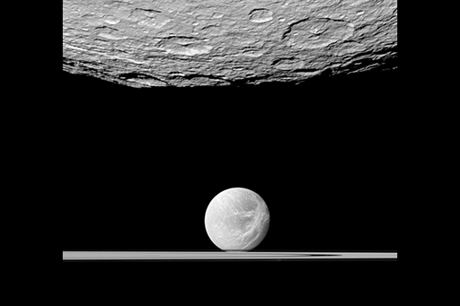 This is an image of Rhea and Dione.