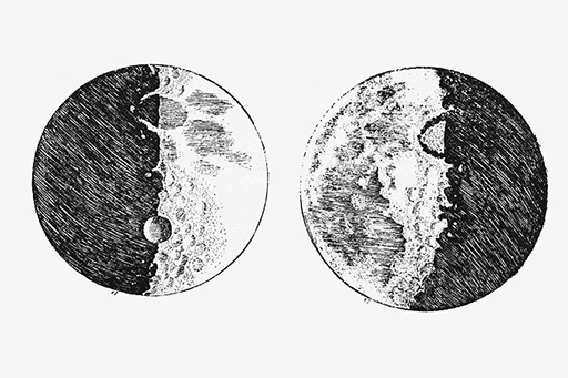 This is an image of sketches of the Moon’s surface by Galileo.