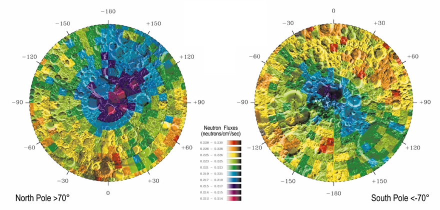 Neutron spectrometer results from the Lunar Prospector mission.