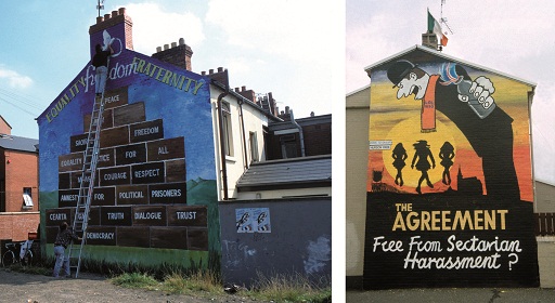 Figure 11 Nationalist/Republican murals engaging with the Good Friday Agreement of 1998