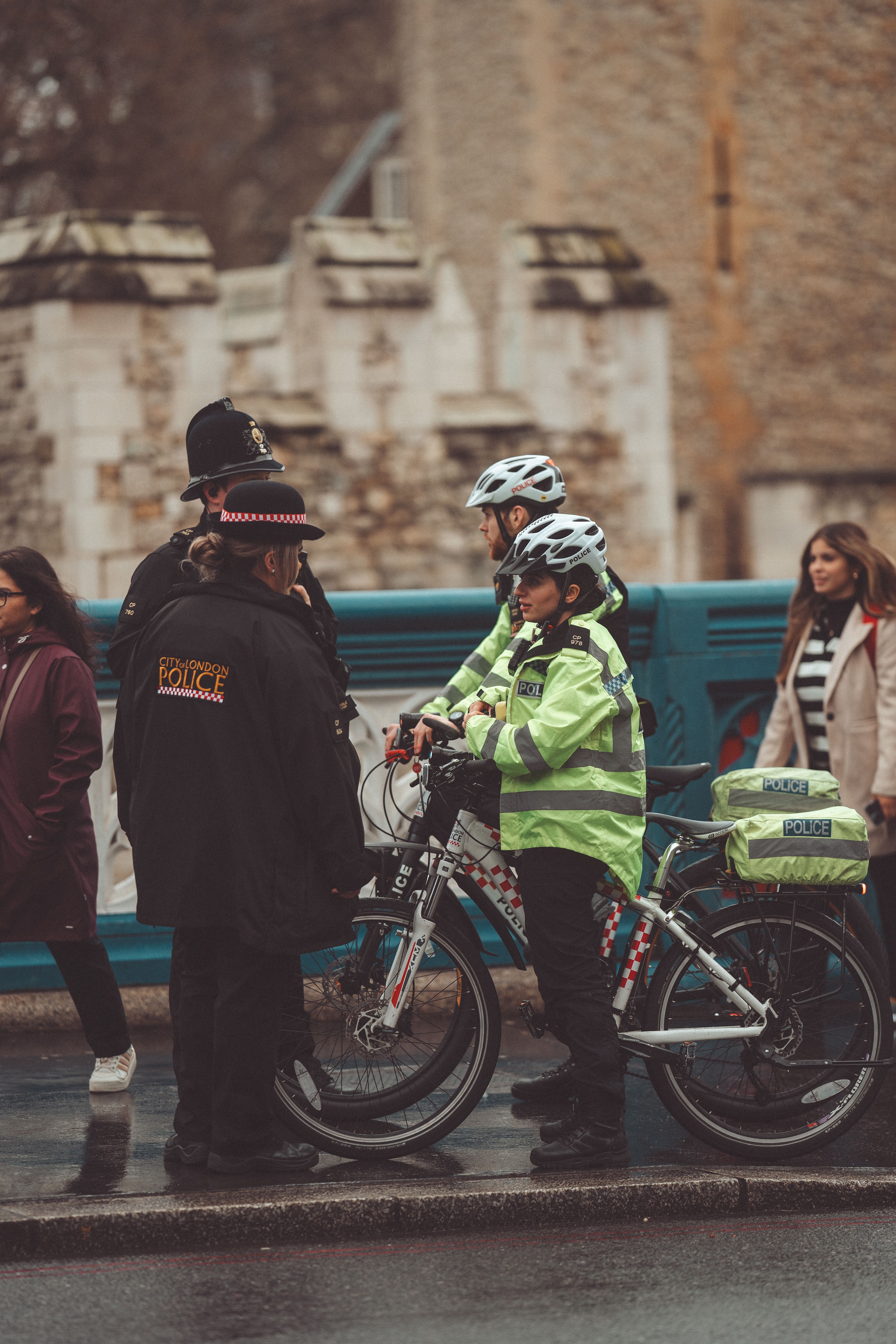 Police officers of different ranks talking