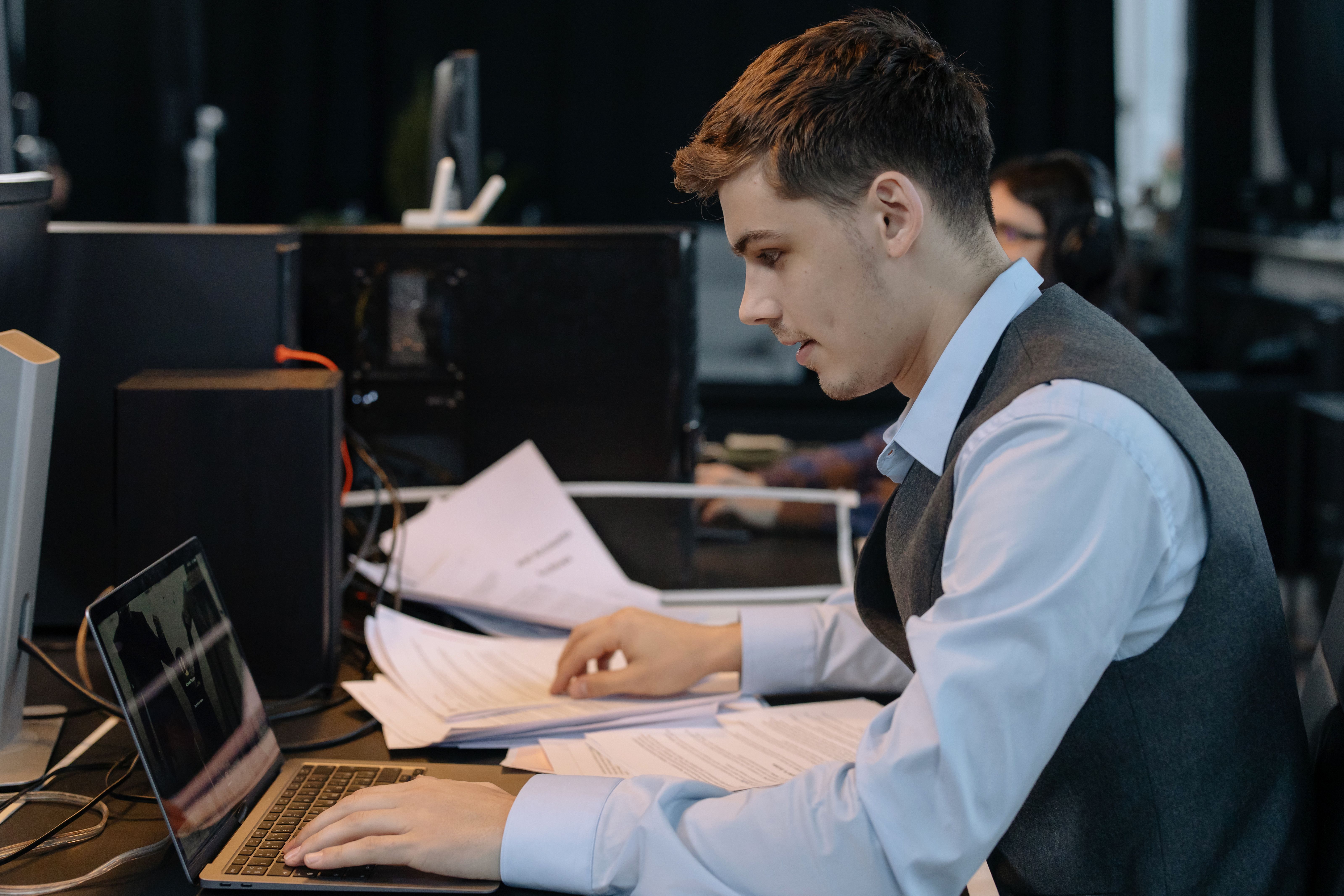 person working