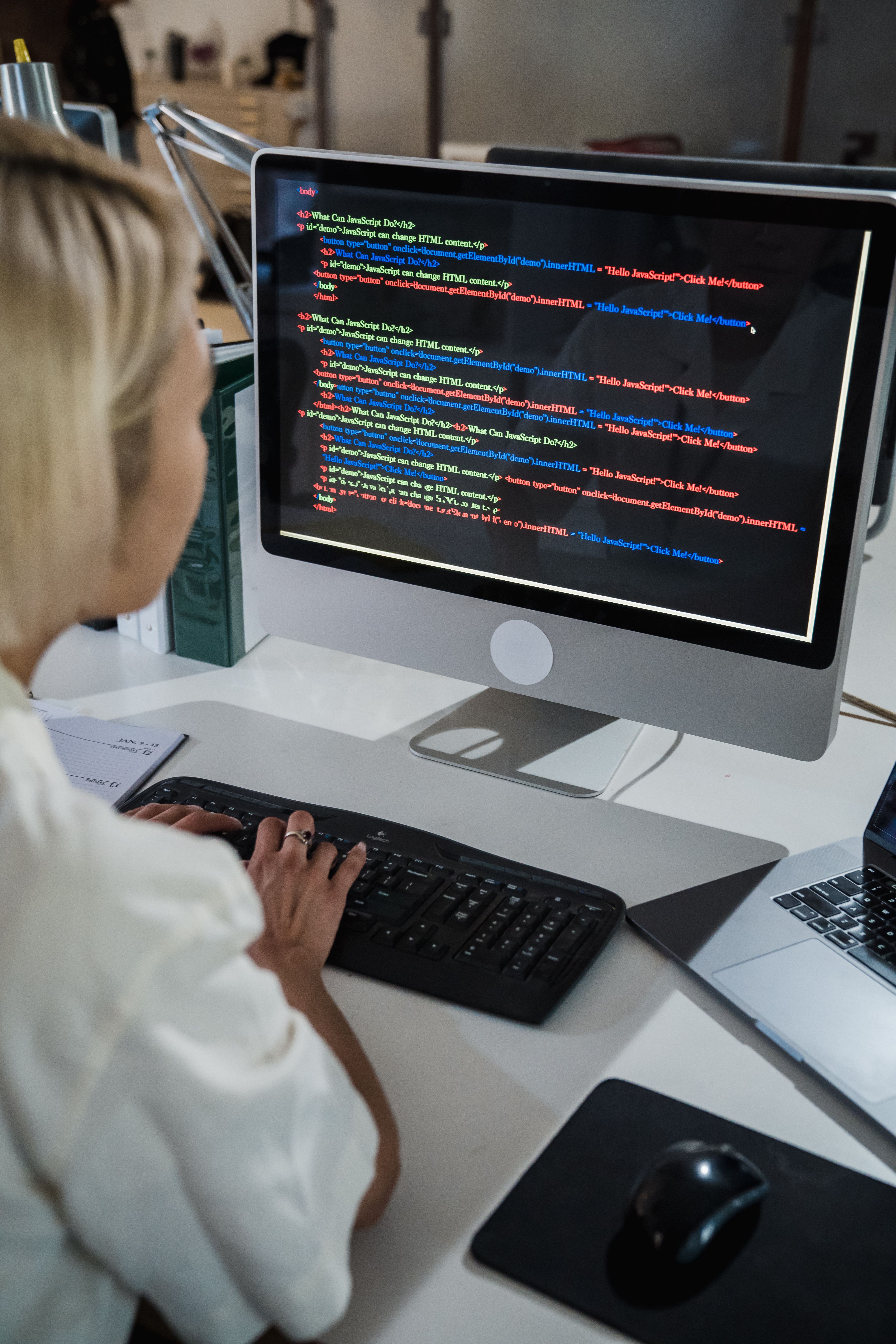 Person working on computer