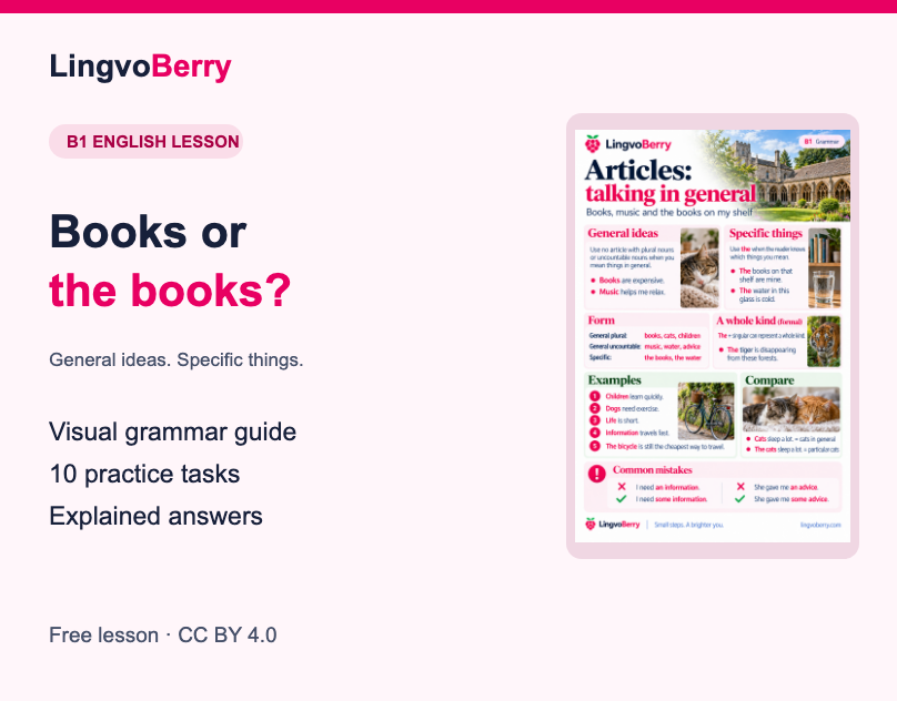 Books or the Books? General and Specific Articles