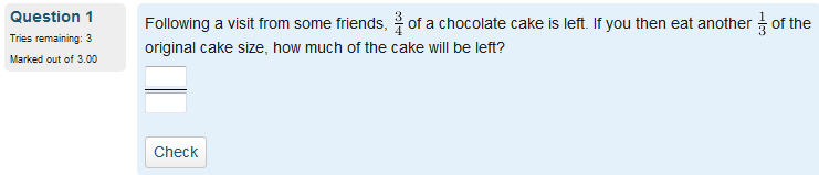 Fraction using Combined and underscore