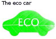 Illustration of an eco car.