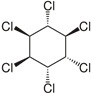Image of chemical structure of Hexachlorocyclohexane.