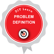 Illustration of DIY Learn PROBLEM DEFINITION digital badge