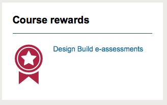 Course rewards section