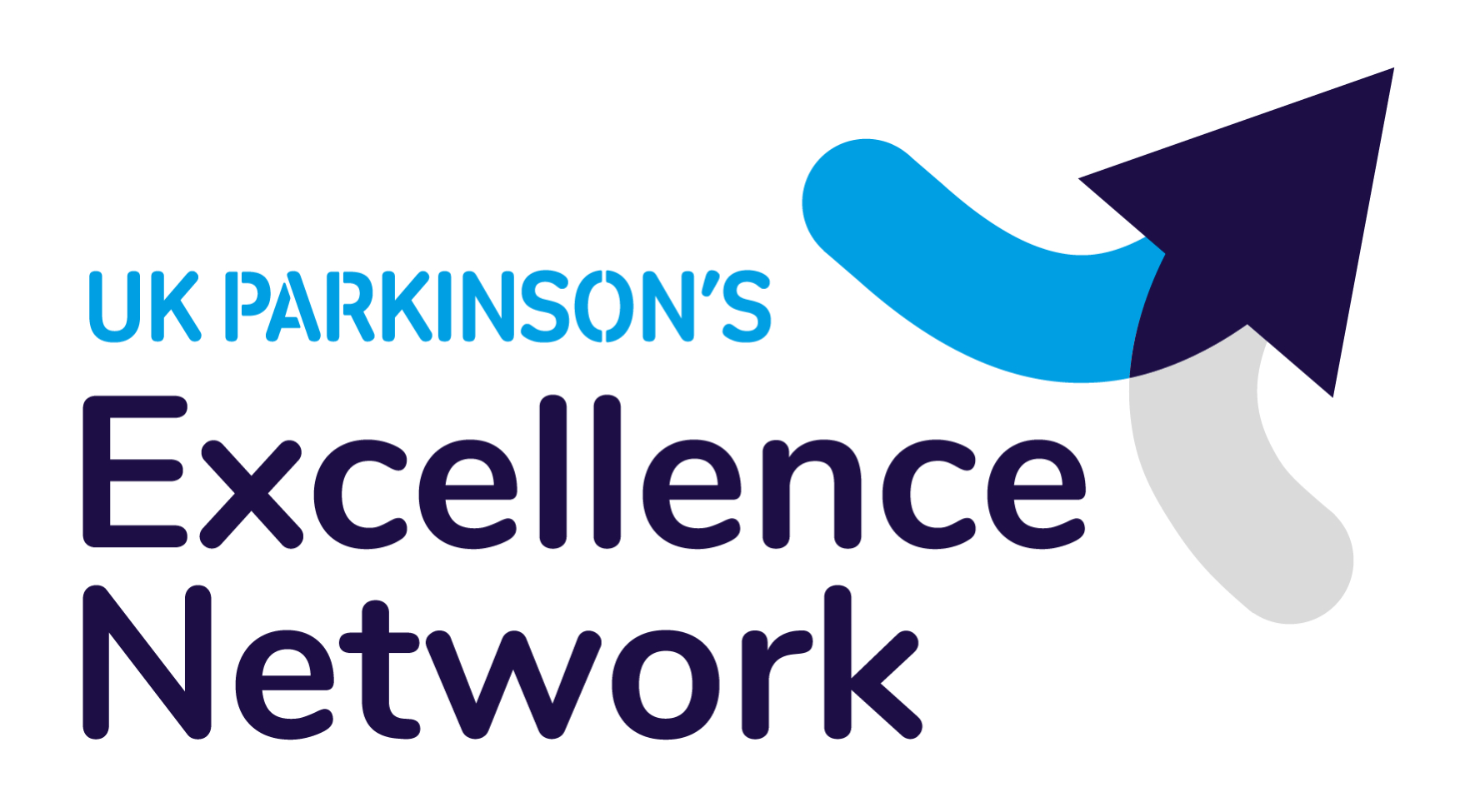 UK Parkinson's Excellence Network logo with arrows