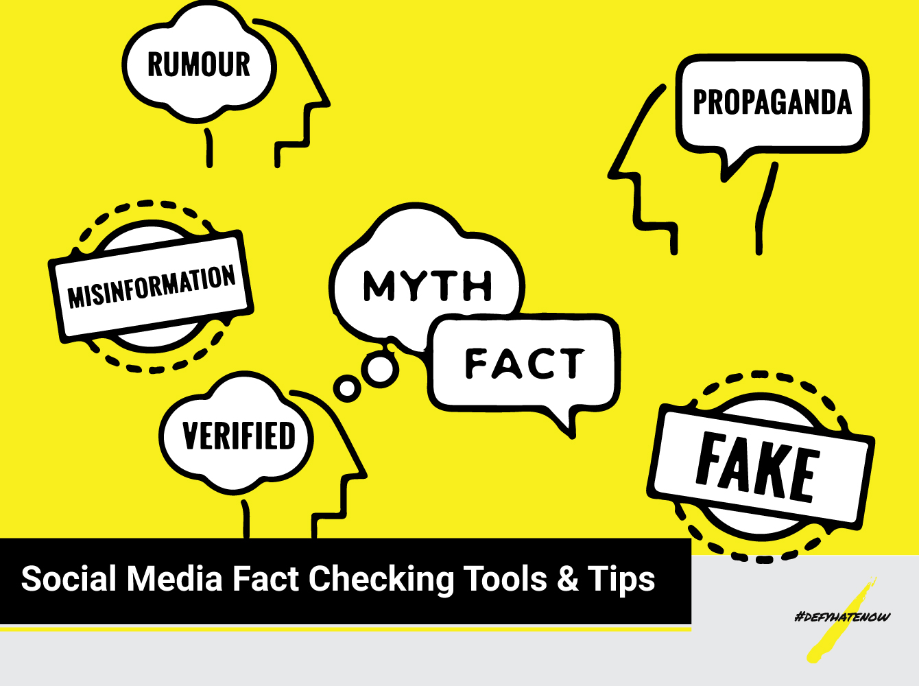 #defyhatenow Social Media Fact Checking Strategies